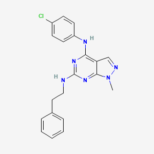 N4-(4-chlorophenyl)-1-methyl-N6-(2-phenylethyl)-1H-pyrazolo[3,4-d]pyrimidine-4,6-diamine