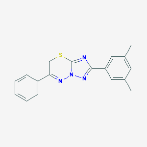 molecular formula C18H16N4S B286717 2-(3,5-dimethylphenyl)-6-phenyl-7H-[1,2,4]triazolo[5,1-b][1,3,4]thiadiazine 