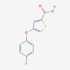 molecular formula C11H7FO3S B2867171 4-(4-氟苯氧基)噻吩-2-甲酸 CAS No. 1564655-42-0