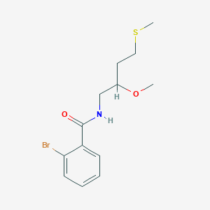 molecular formula C13H18BrNO2S B2867179 2-bromo-N-[2-methoxy-4-(methylsulfanyl)butyl]benzamide CAS No. 2310199-20-1