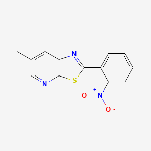 molecular formula C13H9N3O2S B2867180 6-Methyl-2-(2-nitrophenyl)thiazolo[5,4-b]pyridine CAS No. 925438-35-3