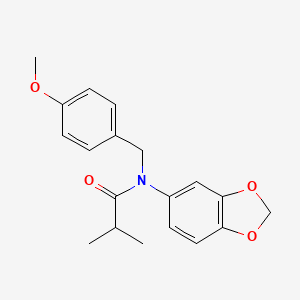 N-(1,3-benzodioxol-5-yl)-N-[(4-methoxyphenyl)methyl]-2-methylpropanamide