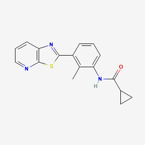 molecular formula C17H15N3OS B2867190 N-(2-methyl-3-(thiazolo[5,4-b]pyridin-2-yl)phenyl)cyclopropanecarboxamide CAS No. 863593-35-5