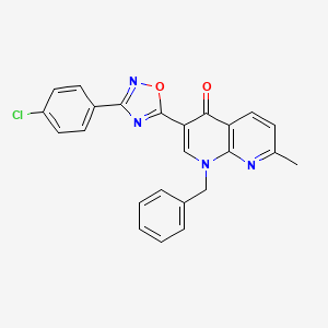 1-benzyl-3-(3-(4-chlorophenyl)-1,2,4-oxadiazol-5-yl)-7-methyl-1,8-naphthyridin-4(1H)-one