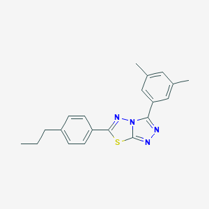 molecular formula C20H20N4S B286720 3-(3,5-Dimethylphenyl)-6-(4-propylphenyl)[1,2,4]triazolo[3,4-b][1,3,4]thiadiazole 
