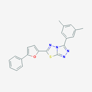 molecular formula C21H16N4OS B286721 3-(3,5-Dimethylphenyl)-6-(5-phenyl-2-furyl)[1,2,4]triazolo[3,4-b][1,3,4]thiadiazole 