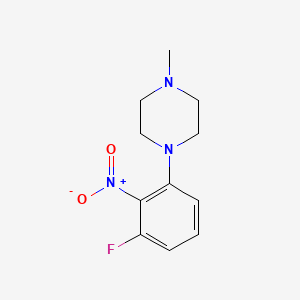 molecular formula C11H14FN3O2 B2867212 1-(3-Fluoro-2-nitrophenyl)-4-methylpiperazine CAS No. 1233952-00-5