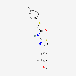 N-(4-(4-methoxy-3-methylphenyl)thiazol-2-yl)-2-(p-tolylthio)acetamide