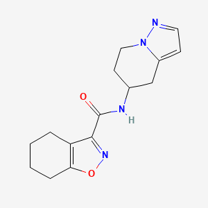molecular formula C15H18N4O2 B2867221 N-(4,5,6,7-tetrahydropyrazolo[1,5-a]pyridin-5-yl)-4,5,6,7-tetrahydrobenzo[d]isoxazole-3-carboxamide CAS No. 2034588-48-0