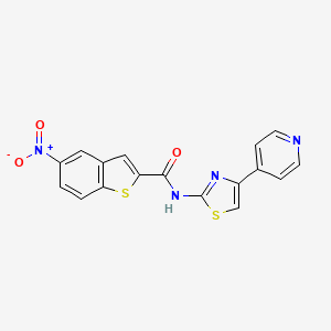 5-nitro-N-(4-pyridin-4-yl-1,3-thiazol-2-yl)-1-benzothiophene-2-carboxamide