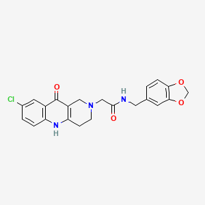 N-(benzo[d][1,3]dioxol-5-ylmethyl)-2-(8-chloro-10-oxo-3,4-dihydrobenzo[b][1,6]naphthyridin-2(1H,5H,10H)-yl)acetamide