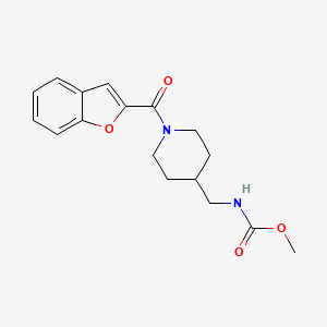 molecular formula C17H20N2O4 B2867238 Methyl ((1-(benzofuran-2-carbonyl)piperidin-4-yl)methyl)carbamate CAS No. 1235144-96-3