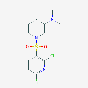 molecular formula C12H17Cl2N3O2S B2867242 1-[(2,6-dichloropyridin-3-yl)sulfonyl]-N,N-dimethylpiperidin-3-amine CAS No. 1311799-11-7