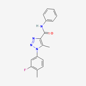 molecular formula C17H15FN4O B2867244 1-(3-fluoro-4-methylphenyl)-5-methyl-N-phenyl-1H-1,2,3-triazole-4-carboxamide CAS No. 899723-87-6