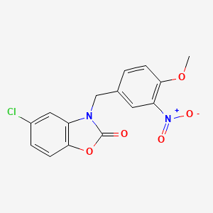 molecular formula C15H11ClN2O5 B2867247 5-chloro-3-(4-methoxy-3-nitrobenzyl)-1,3-benzoxazol-2(3H)-one CAS No. 904005-18-1