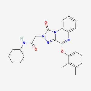 molecular formula C25H27N5O3 B2867255 N-cyclohexyl-2-(4-(2,3-dimethylphenoxy)-1-oxo-[1,2,4]triazolo[4,3-a]quinoxalin-2(1H)-yl)acetamide CAS No. 1189435-86-6