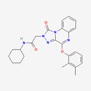 molecular formula C25H27N5O3 B2867255 N-环己基-2-(4-(2,3-二甲基苯氧基)-1-氧代-[1,2,4]三唑并[4,3-a]喹喔啉-2(1H)-基)乙酰胺 CAS No. 1189435-86-6