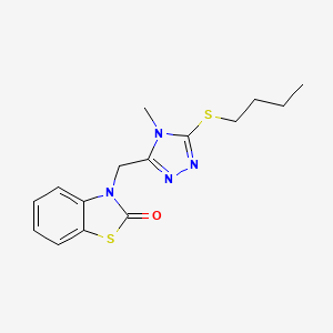 molecular formula C15H18N4OS2 B2867262 3-((5-(butylthio)-4-methyl-4H-1,2,4-triazol-3-yl)methyl)benzo[d]thiazol-2(3H)-one CAS No. 847400-01-5