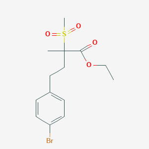 molecular formula C14H19BrO4S B2867269 Ethyl 4-(4-bromophenyl)-2-methanesulfonyl-2-methylbutanoate CAS No. 1289626-07-8