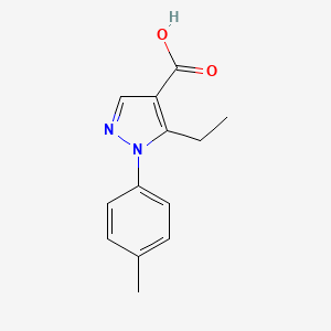 molecular formula C13H14N2O2 B2867270 5-ethyl-1-(4-methylphenyl)-1H-pyrazole-4-carboxylic acid CAS No. 1002185-78-5