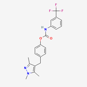 4-[(1,3,5-trimethyl-1H-pyrazol-4-yl)methyl]phenyl N-[3-(trifluoromethyl)phenyl]carbamate