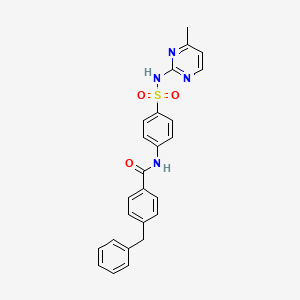 molecular formula C25H22N4O3S B2867284 4-benzyl-N-[4-[(4-methylpyrimidin-2-yl)sulfamoyl]phenyl]benzamide CAS No. 868212-61-7