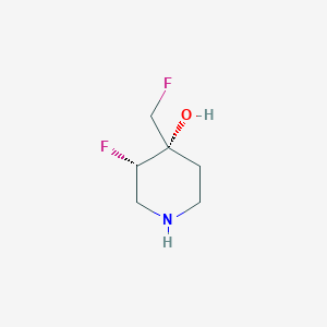 molecular formula C6H11F2NO B2867286 顺式-3-氟-4-(氟甲基)哌啶-4-醇 CAS No. 1932641-97-8