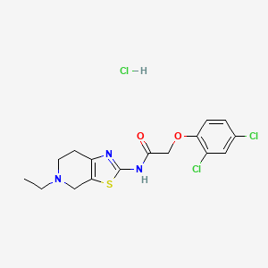 molecular formula C16H18Cl3N3O2S B2867289 2-(2,4-dichlorophenoxy)-N-(5-ethyl-4,5,6,7-tetrahydrothiazolo[5,4-c]pyridin-2-yl)acetamide hydrochloride CAS No. 1329851-34-4