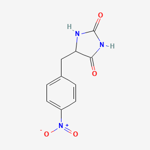 molecular formula C10H9N3O4 B2867296 4-(4-Nitrobenzyl)imidazolidine-2,5-dione CAS No. 68319-44-8