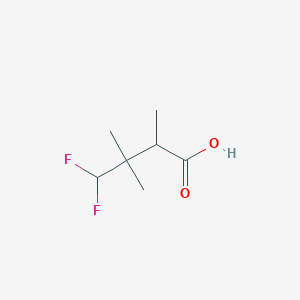 molecular formula C7H12F2O2 B2867297 4,4-Difluoro-2,3,3-trimethylbutanoic acid CAS No. 2248307-70-0