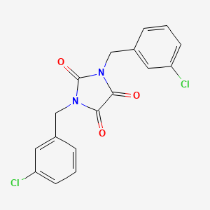 molecular formula C17H12Cl2N2O3 B2867309 1,3-双(3-氯苄基)-1H-咪唑-2,4,5(3H)-三酮 CAS No. 341967-26-8