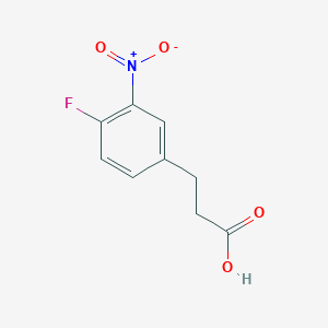 molecular formula C9H8FNO4 B2867323 3-(4-氟-3-硝基苯基)丙酸 CAS No. 160877-40-7