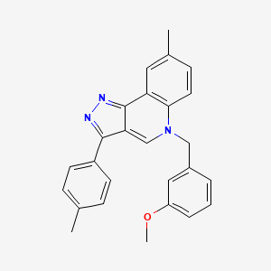 molecular formula C26H23N3O B2867331 5-(3-methoxybenzyl)-8-methyl-3-(p-tolyl)-5H-pyrazolo[4,3-c]quinoline CAS No. 902515-03-1
