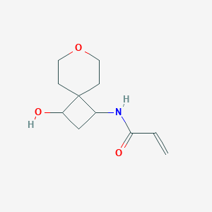 molecular formula C11H17NO3 B2867338 N-(3-Hydroxy-7-oxaspiro[3.5]nonan-1-yl)prop-2-enamide CAS No. 2305568-18-5