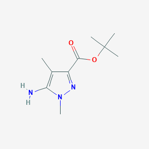 molecular formula C10H17N3O2 B2867345 Tert-butyl 5-amino-1,4-dimethylpyrazole-3-carboxylate CAS No. 2248289-93-0