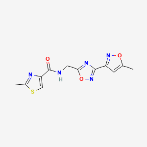 2-methyl-N-((3-(5-methylisoxazol-3-yl)-1,2,4-oxadiazol-5-yl)methyl)thiazole-4-carboxamide