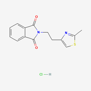 molecular formula C14H13ClN2O2S B2867351 2-[2-(2-methyl-1,3-thiazol-4-yl)ethyl]-2,3-dihydro-1H-isoindole-1,3-dione hydrochloride CAS No. 1803561-26-3