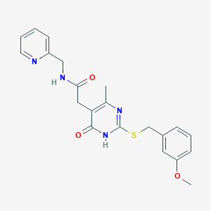 2-(2-((3-methoxybenzyl)thio)-4-methyl-6-oxo-1,6-dihydropyrimidin-5-yl)-N-(pyridin-2-ylmethyl)acetamide