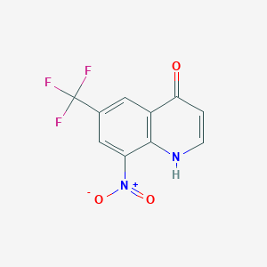 molecular formula C10H5F3N2O3 B2867357 8-nitro-6-(trifluoromethyl)-4(1H)-quinolinone CAS No. 190140-20-6