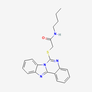 2-(benzimidazo[1,2-c]quinazolin-6-ylthio)-N-butylacetamide