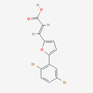 molecular formula C13H8Br2O3 B2867364 (2E)-3-[5-(2,5-dibromophenyl)furan-2-yl]prop-2-enoic acid CAS No. 1799214-84-8
