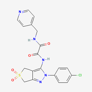 N1-(2-(4-chlorophenyl)-5,5-dioxido-4,6-dihydro-2H-thieno[3,4-c]pyrazol-3-yl)-N2-(pyridin-4-ylmethyl)oxalamide