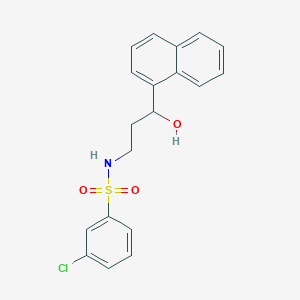 3-chloro-N-(3-hydroxy-3-(naphthalen-1-yl)propyl)benzenesulfonamide