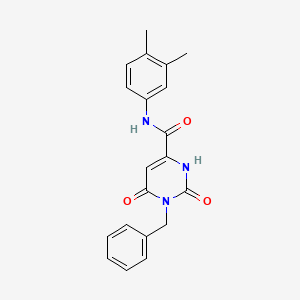 molecular formula C20H19N3O3 B2867373 1-benzyl-N-(3,4-dimethylphenyl)-6-hydroxy-2-oxo-1,2-dihydro-4-pyrimidinecarboxamide CAS No. 338412-52-5
