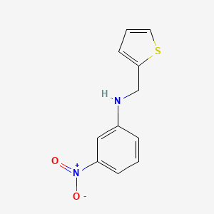 molecular formula C11H10N2O2S B2867374 3-nitro-N-(thiophen-2-ylmethyl)aniline CAS No. 18210-24-7