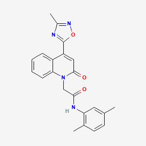 molecular formula C22H20N4O3 B2867388 N~1~-(2,5-dimethylphenyl)-2-[4-(3-methyl-1,2,4-oxadiazol-5-yl)-2-oxo-1(2H)-quinolinyl]acetamide CAS No. 1251699-59-8