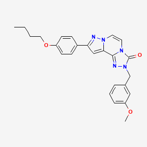 molecular formula C25H25N5O3 B2867391 9-(4-butoxyphenyl)-2-(3-methoxybenzyl)pyrazolo[1,5-a][1,2,4]triazolo[3,4-c]pyrazin-3(2H)-one CAS No. 1326853-89-7