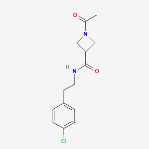 molecular formula C14H17ClN2O2 B2867399 1-acetyl-N-(4-chlorophenethyl)azetidine-3-carboxamide CAS No. 1421485-37-1