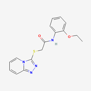 molecular formula C16H16N4O2S B2867406 N-(2-乙氧基苯基)-2-([1,2,4]三唑并[4,3-a]吡啶-3-基硫烷基)乙酰胺 CAS No. 379249-04-4