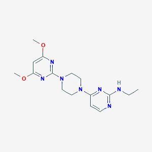 4-[4-(4,6-Dimethoxypyrimidin-2-yl)piperazin-1-yl]-N-ethylpyrimidin-2-amine
